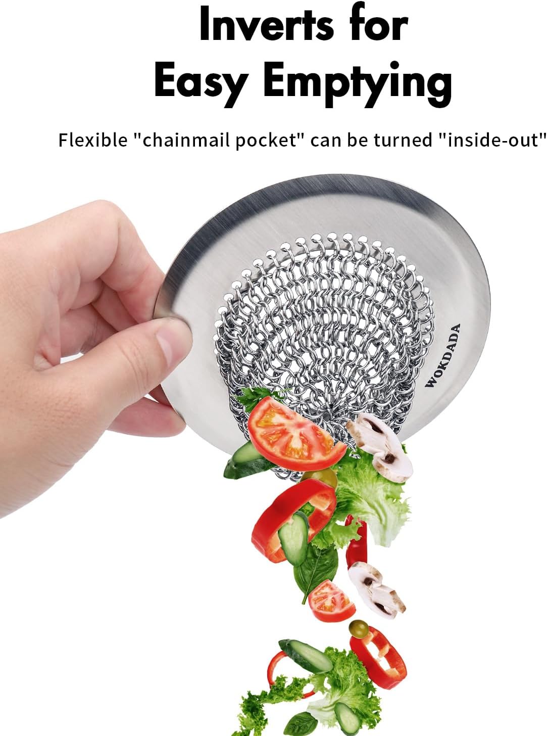 Sink Drain Strainer&Stopper, Anti-Slip Flexible Mesh Sink Strainer with 304 Stainless Steel