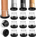 28 Pcs Chair Leg Sliders for Carpet, Round Chair Glides, Silicone Furniture Leg Protectors Caps