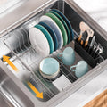Expandable in Sink Dish Drying Rack, Adjustable Capacity (10.5''-16'') Stainless Steel Over The