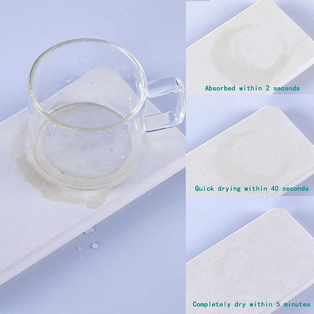 2 Pcs Water Absorbing Stone Trays, Kitchen/Bathroom Sink Soap Dish, Diatomite Tray Used for Hand