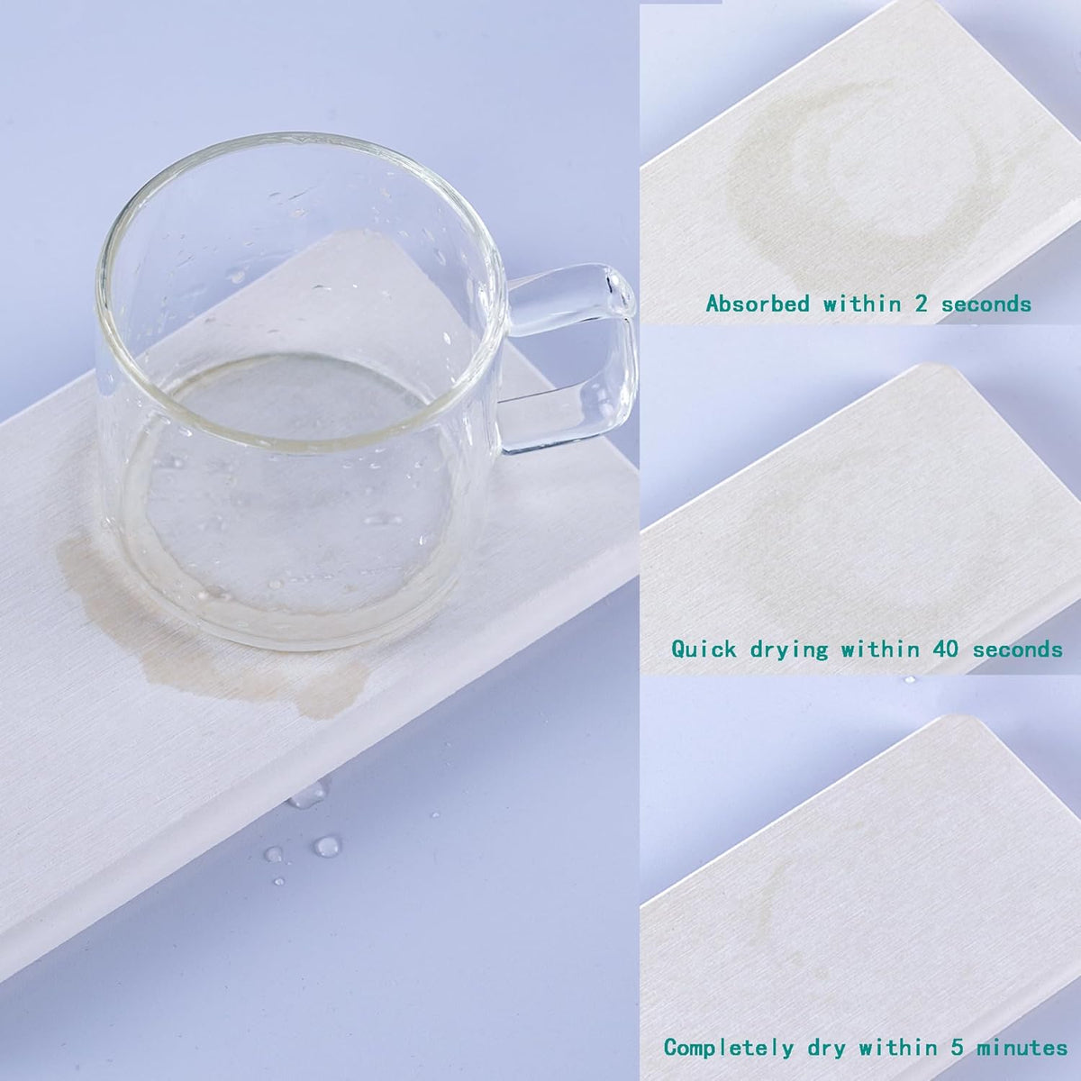 2 Pcs Water Absorbing Stone Trays, Kitchen/Bathroom Sink Soap Dish, Diatomite Tray Used for Hand