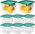 Lallisa 8 Pack 6 Qt Commercial Food Storage Containers with Lids Square Food Storage Container