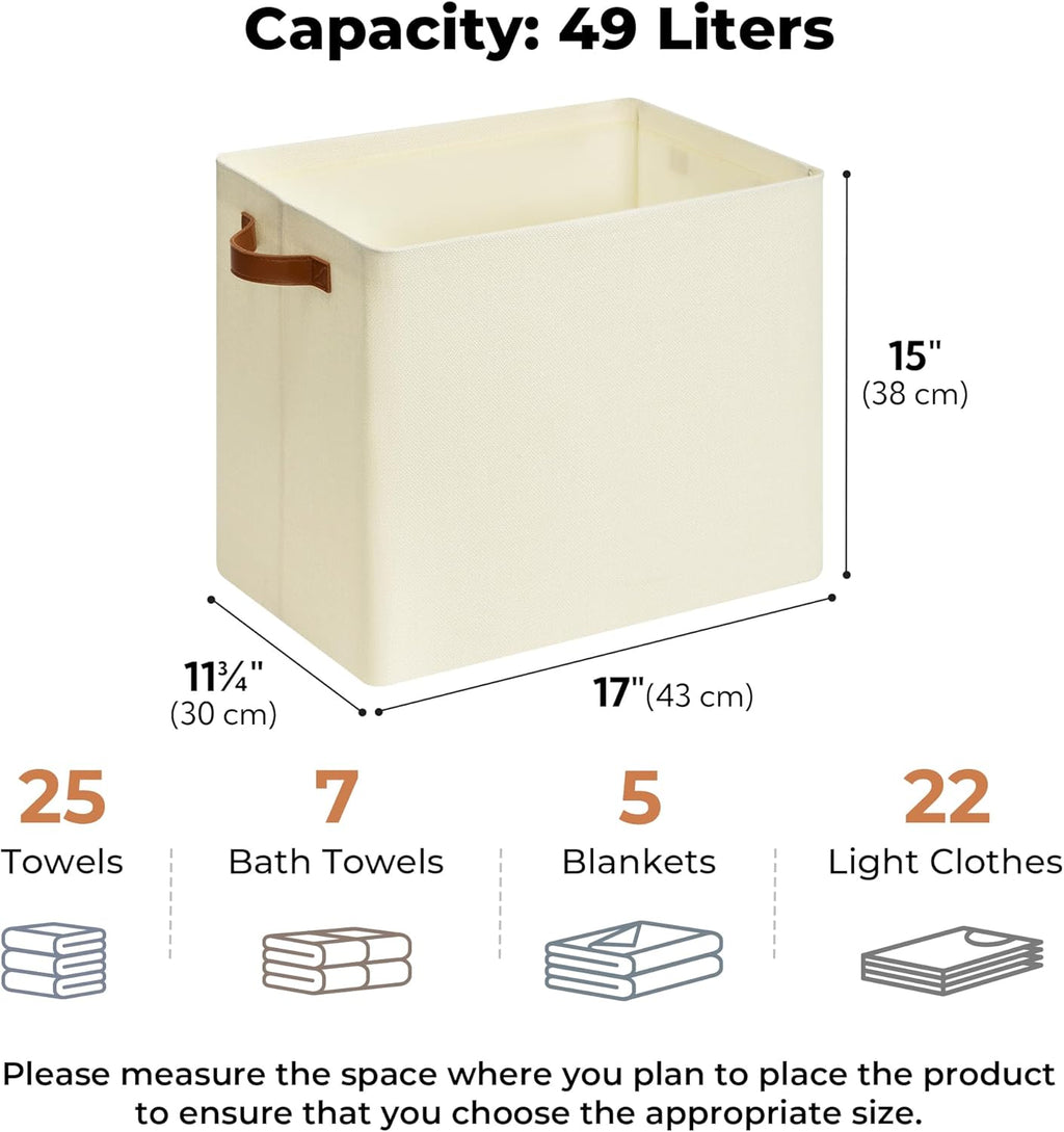 GRANNY SAYS Large Storage Baskets, Closet Storage Bins, Linen Closet organizers and storage, Fabric