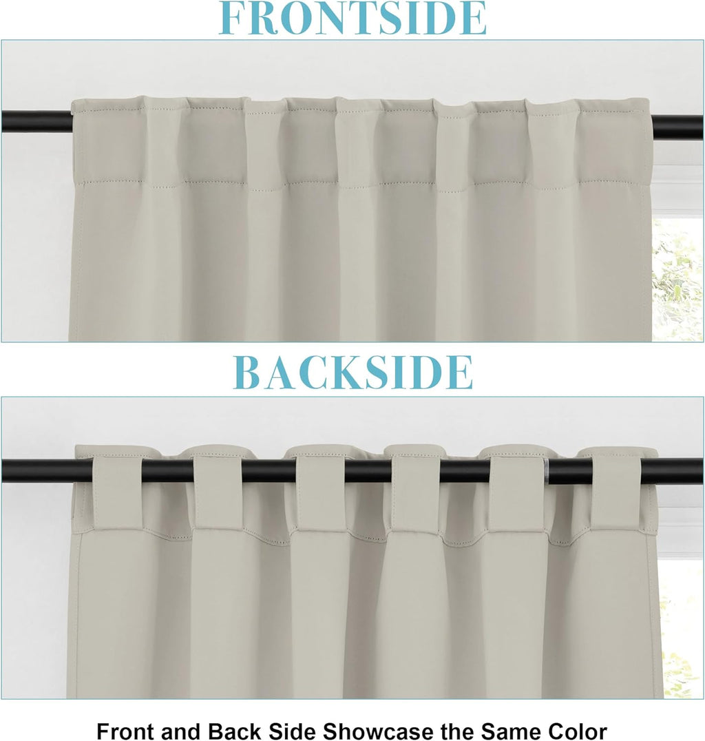 RYB HOME Blackout Curtains for Bedroom, Window Shades Thermal Insulating Privacy Drapes for Living