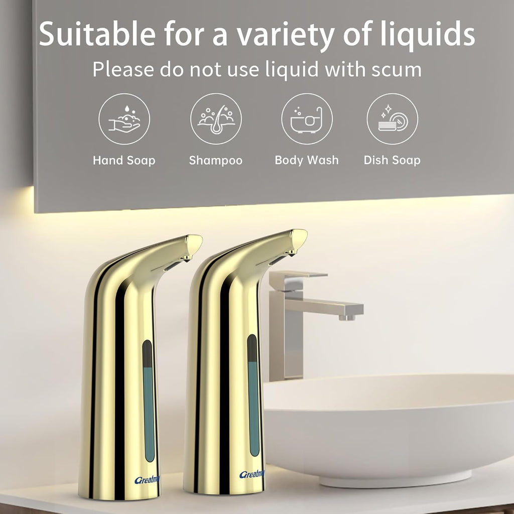 Convenient Automatic Soap Dispenser,4 Adjustable Levels Touchless Hand Sanitizer Pump with Infrared
