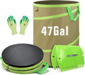 Colwelt Collapsible Garden Bag 47Gallon, Collapsible Leaf Bags with Hard Bottom, Heavy Duty Yard