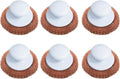 LOLA Copper Mesh Scouring Pad w/Comfort Knob, 6 Pack, Heavy Duty Cleaning Pads, Knitted Wire Mesh