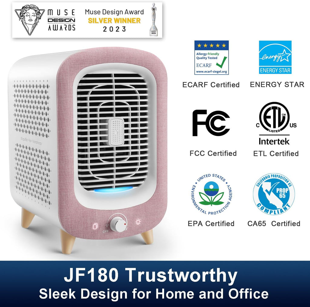 Jafanda Air Purifier for Home Bedroom 780sq ft, HEPA & Activated Carbon, Air Cleaner with Fragrance