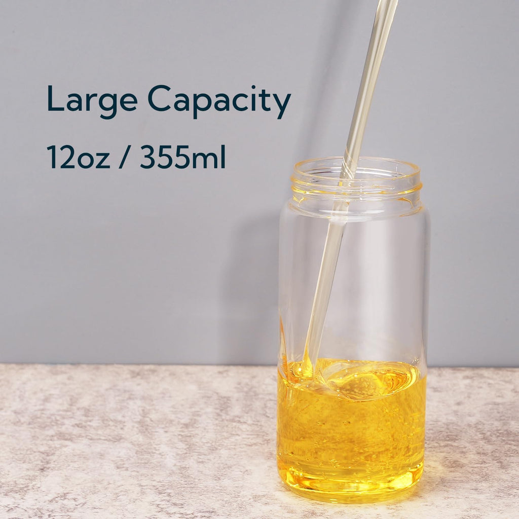 KITCHENDAO Precision Pour Glass Oil Dispenser 2-Piece Set with 3 Modes, Drip-Free Spout, Two