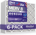 BNX TruFilter 20x23x1 Air Filter MERV 8 (6-Pack) - MADE IN USA – Dust & Pet Defense Electrostatic