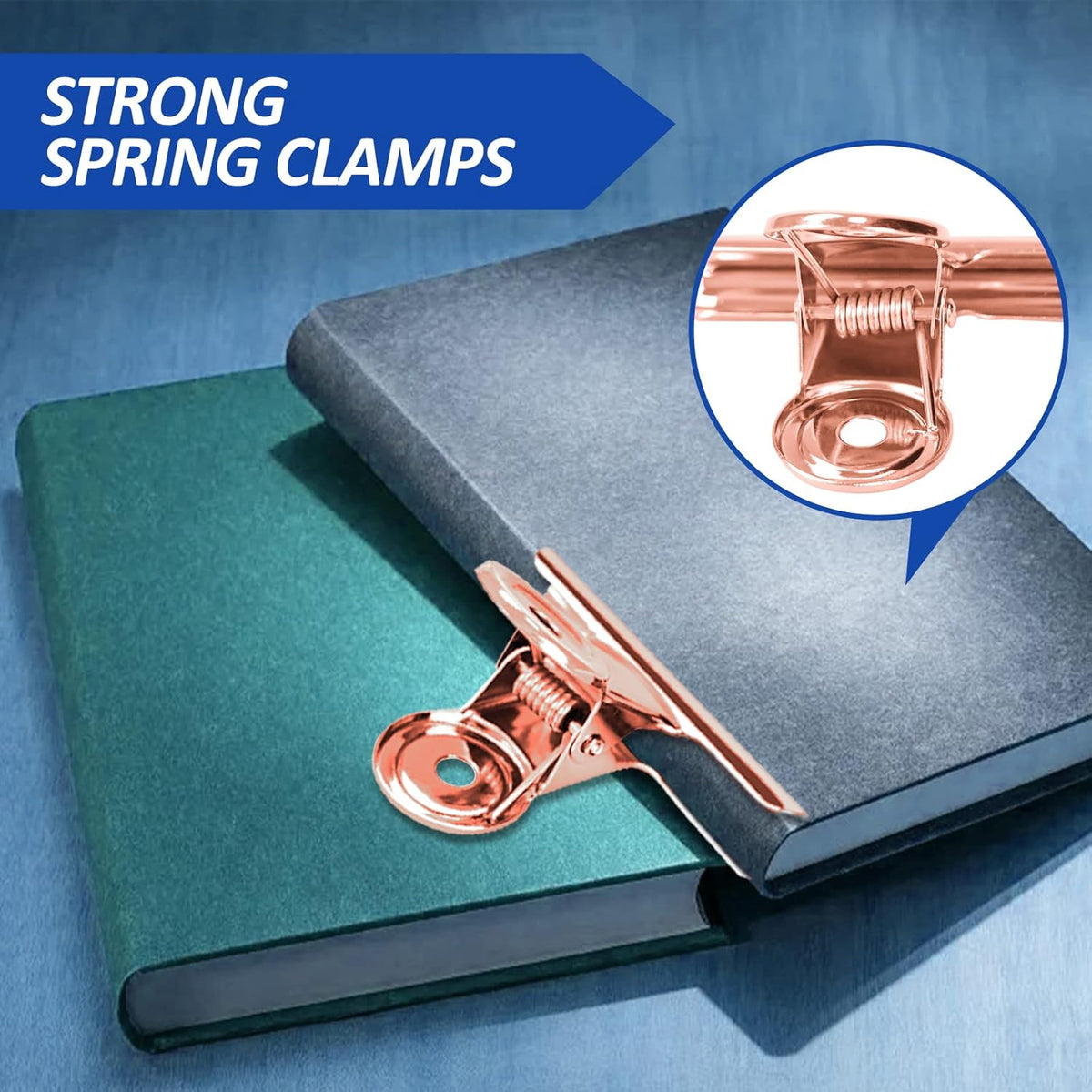 10 Pack Large Metal Hinge Clips 2.5 Inches Bull Hinge Paper Clips Bulldog Clips for Crafts, Photo