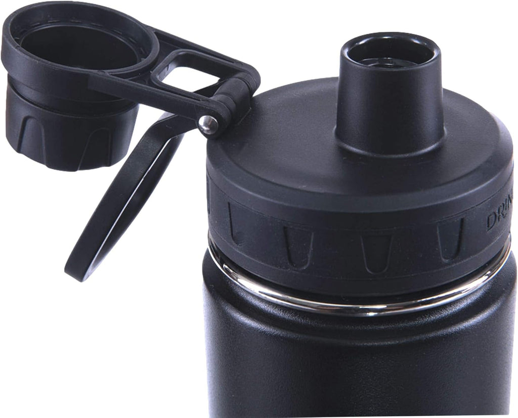 Drinco Stainless Steel Water Bottle Spout Lid Vacuum Insulated Double Wall Water Bottle Wide Mouth