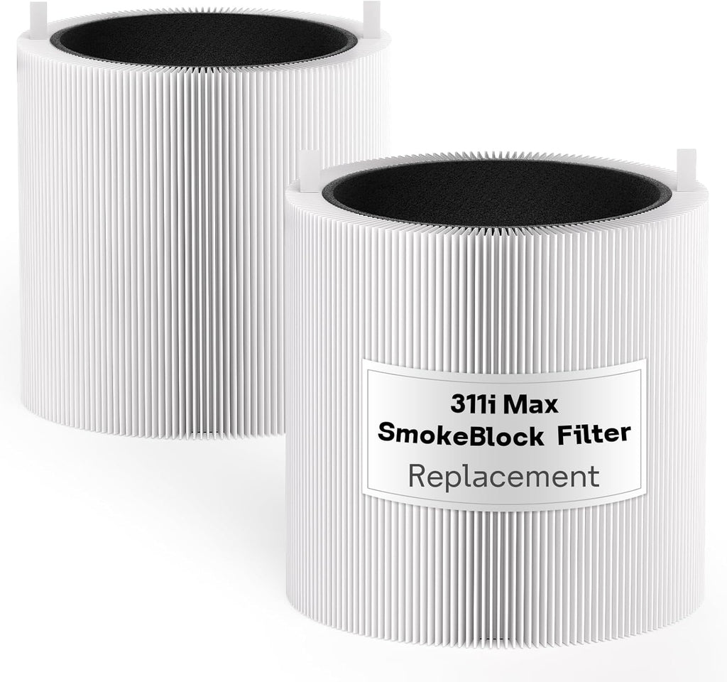 Leemone 2 Pack Blue Pure SmokeBlock 311i Max Replacement Filter Compatible with Blue Pure 311i Max