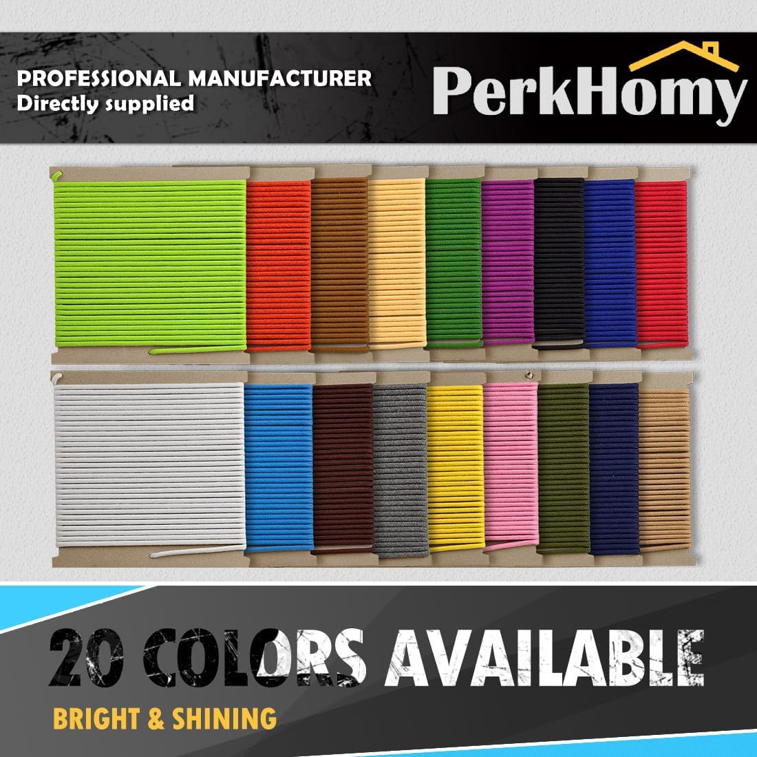 PerkHomy 500lb Cotton Rope 3/16" (5mm) 50 ft Multi Purpose Utility Diamond Braided Cord, Natural