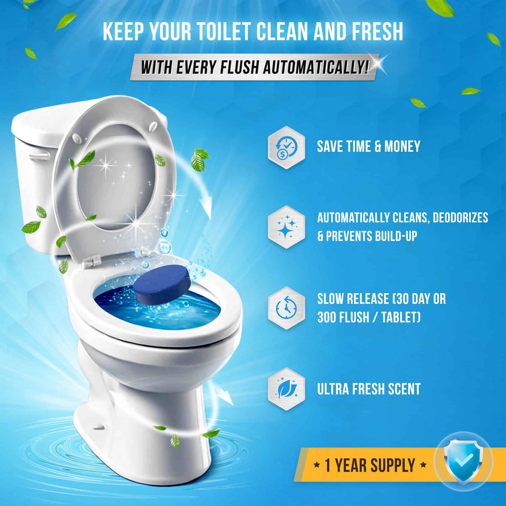 ACTIVE Automatic Toilet Bowl Cleaner Tablets Blue Gel Toilet Tank Cleaners – view 2