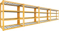 REIBII 40" W Garage Shelving 2240 LBS Storage Shelves Adjustable Heavy Duty Shelving 4 Tier Metal