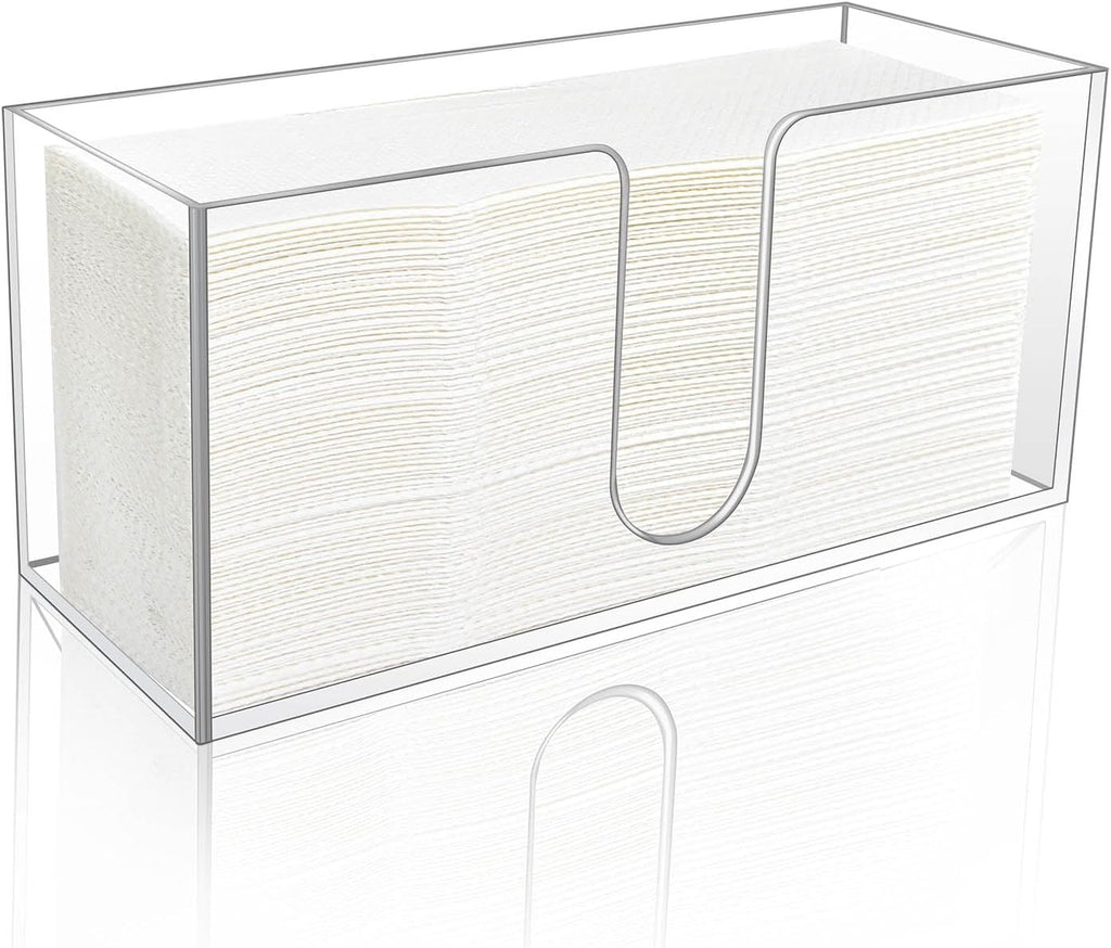 1Pack Acrylic Countertop Paper Towel Holder, Paper Towel Dispenser Countertop/Acrylic Napkin