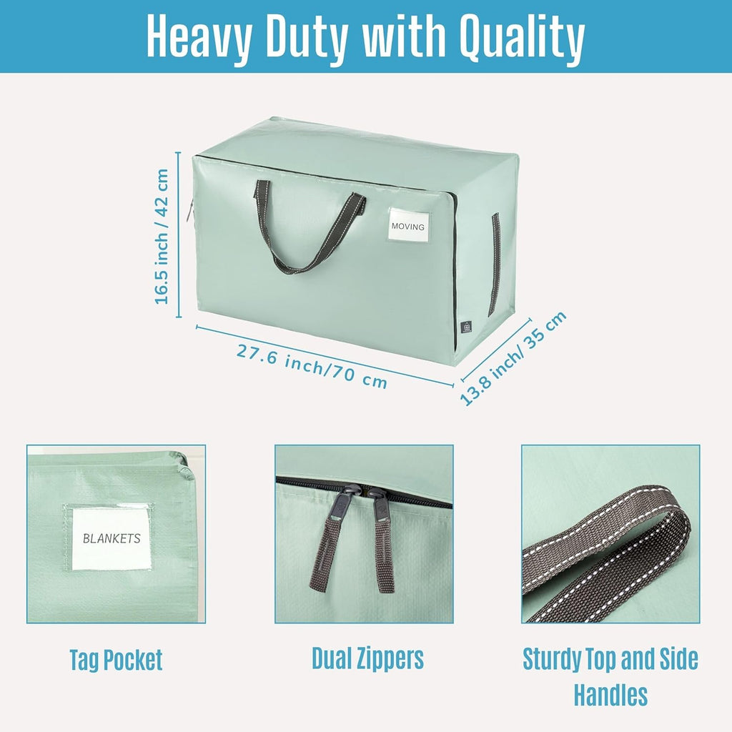 VENO 10 Pack Moving and Storage Bags, Heavy Duty, Alternative to Moving Boxes, Large Packing Totes