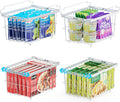 iSPECLE Freezer Organizer Bins - 4 Pack Adjustable & Extra Large Chest Freezer Organizer Bins for 5
