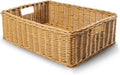 The Basket Lady Under The Bed/Basic Wicker Storage Basket, Medium, 20 in L x 14.5 in W x 6 in H