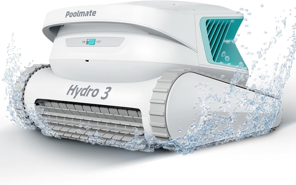 Poolmate Hydro 3 All-in-one Pool Vacuum Robot, 200mins Runtime Cordless Pool Cleaner, 2 150W