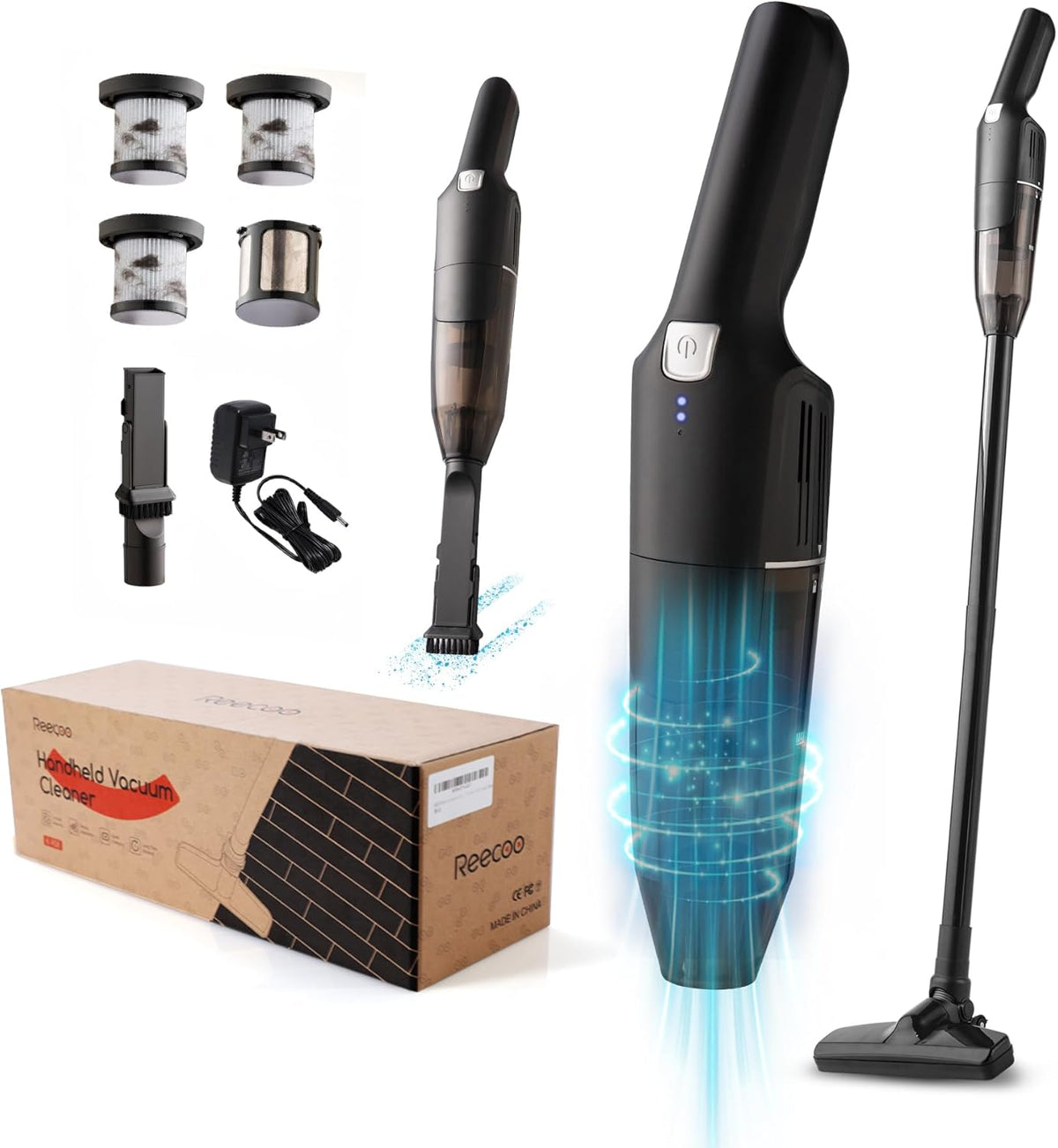 Cordless Stick/Handheld Vacuum Cleaner, 10-17Kpa 2-Level Powerful Suction,Fast Charging-Use