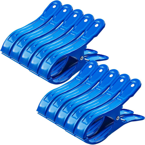 10 Pack Metal Beach Towel Clips, Large Pool Cover Beach Chair Clips for Towel Cruise, Windproof