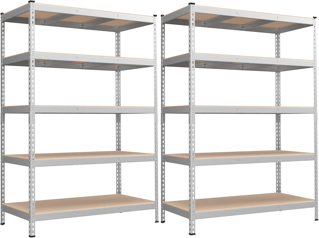 SONGMICS 5-Tier Storage Shelves, Load 2310 lb, Set of 2 Garage Storage, Boltless Assembly