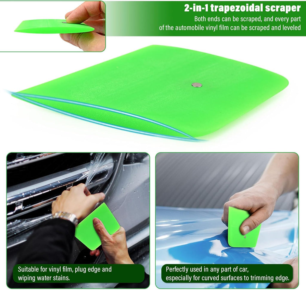 NEWISHTOOL 6 Pcs Magnetic PPF Squeegee Window Tint Tools Auto Car Paint Protection Film Install