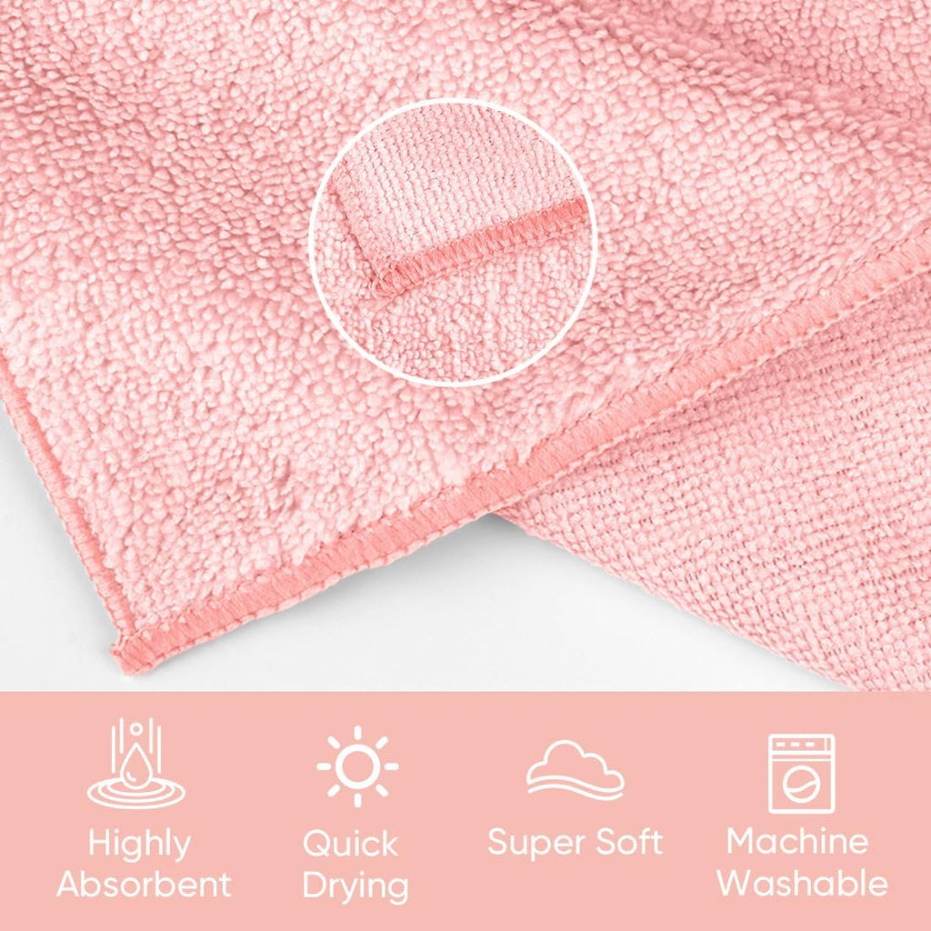 HOMEXCEL Microfiber Washcloths 12 Pack, Highly Absorbent and Soft Face Towel, Multi-Purpose Wash