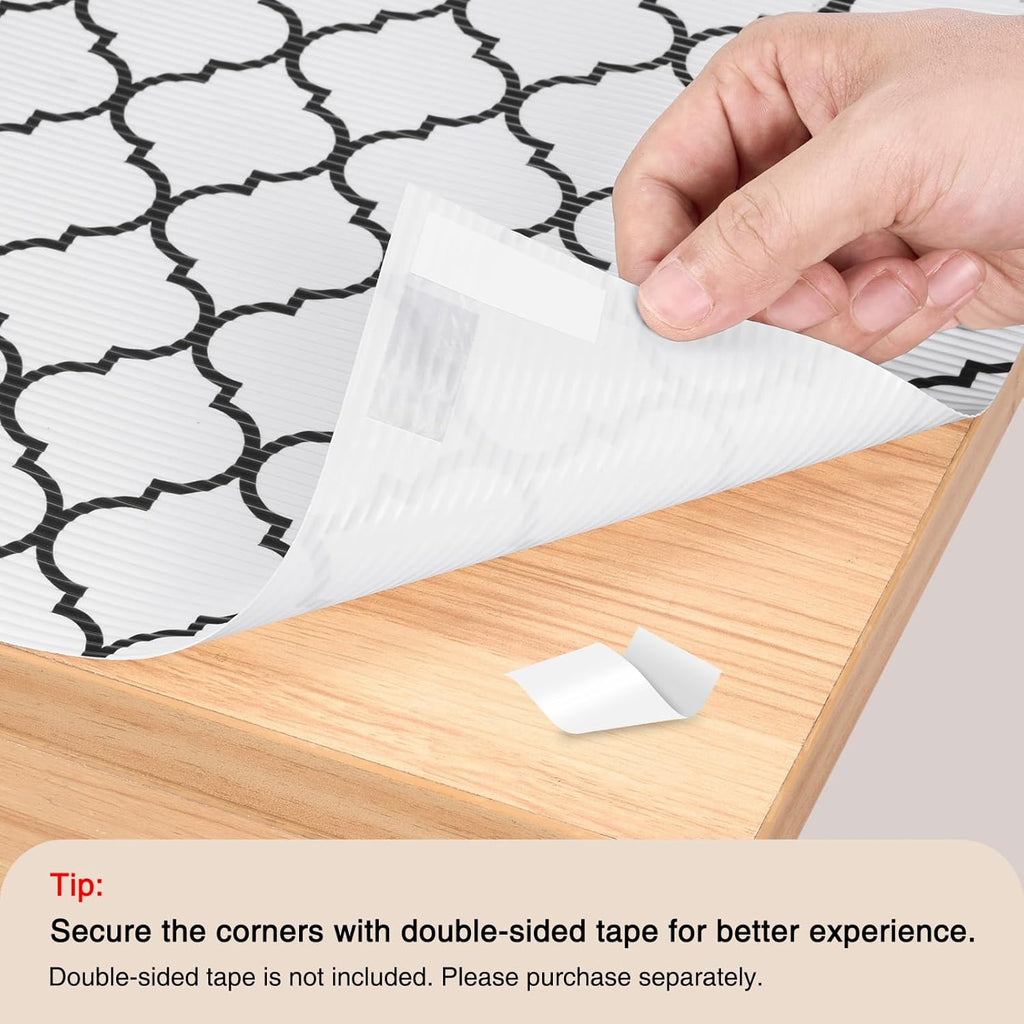 Glotoch 2 Rolls Non Adhesive Shelf Liners for Kitchen Cabinets, Non Slip Drawer Liners for Kitchen