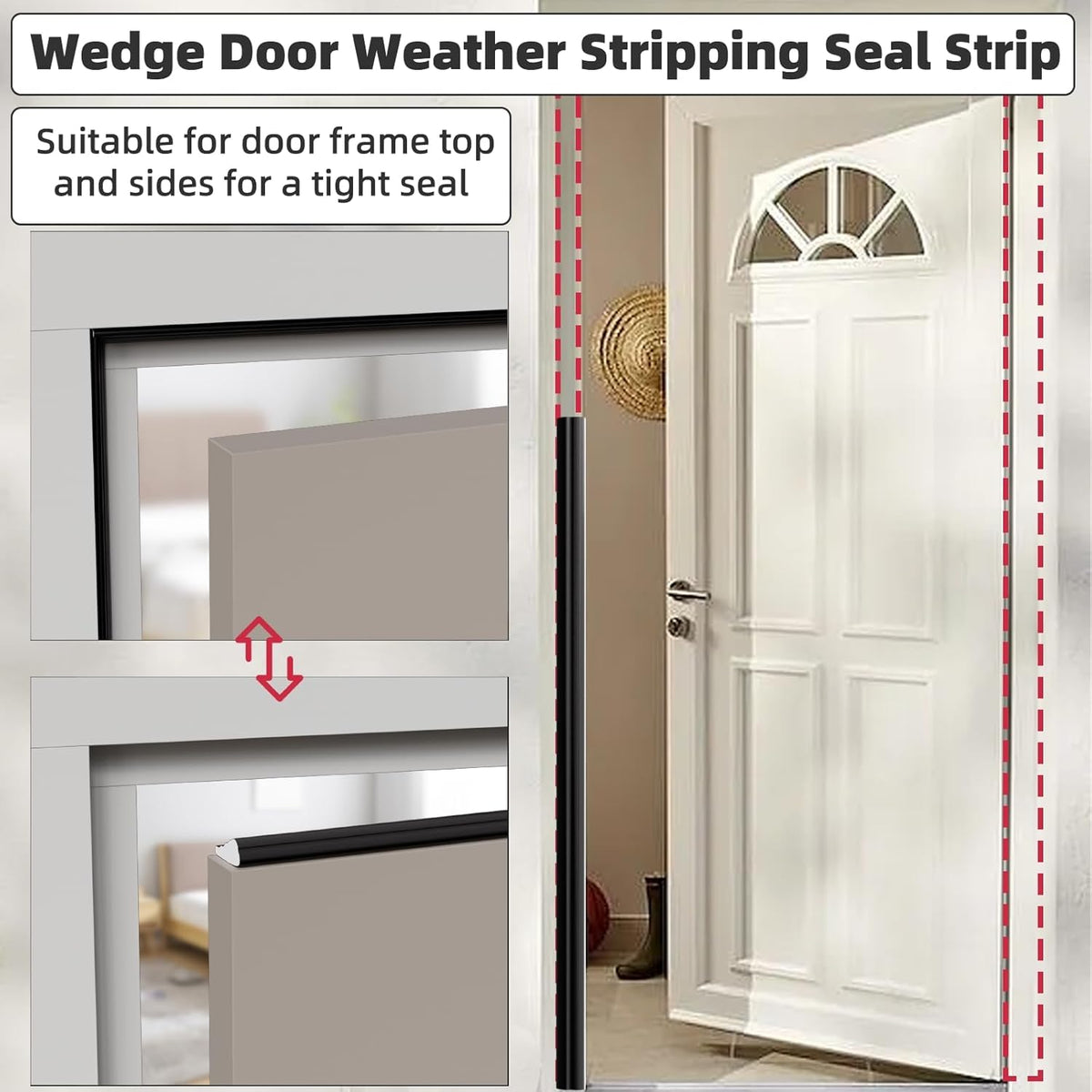 3 Pack*16.4 Ft Weather Stripping Seal Strip for Doors,Soundproofing Window Insulation Draft Stopper