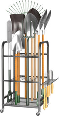 EVERHANGER Garden Tool Organizer and Storage, Yard Tool Stand Garage Tool Organization, Yard Tool