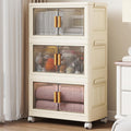 3 Tier Stackable Plastic Storage Bins with Lids 48QT, Collapsible Closet Organizers and Storage