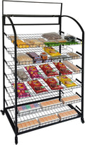Tongmo Bakery Display Rack: Equipped with Wheels and Header Holder, 39.5" Wide Potato Chip Display
