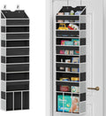 Over The Door Organizer Hanging - 6 Shelf Over Door Organizer with 6 Clear Front & 12 Side Pockets
