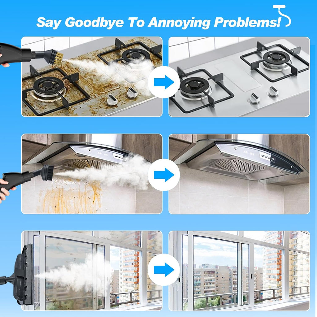 2500W Handheld Steam Cleaner,Portable Car Steamer For Auto Detailing,High-Temperature and Pressure