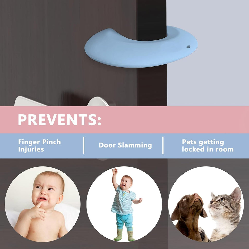 Silicone Door Pinch Guard and Door Slam Stopper, Durable Finger Pinch Guard, Prevents Pinch