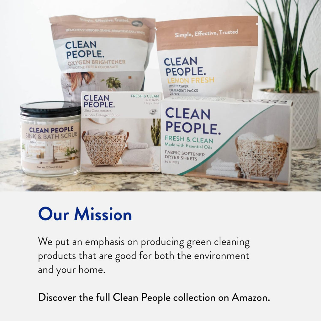 The Clean People Laundry Detergent Sheets - Laundry Soap - Ultra Concentrated, Recyclable