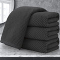VOOVA & MOVAS Gray Hand Towels for Bathroom, Large 18" x 28" - 100% Cotton | Thick | Quick Dry |
