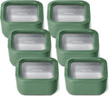 Caraway 6pc Glass Food Storage Set – 4.4 Cup Food Containers (6) - Ceramic Coated - Non Toxic, Non