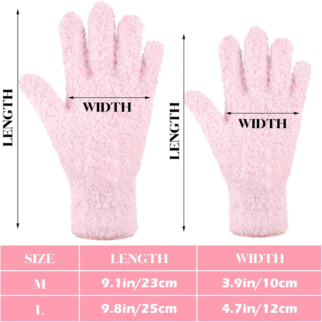 Bencailor 4 Pairs Microfiber Dusting Gloves Washable Reusable Cleaning Gloves Mittens for Plants