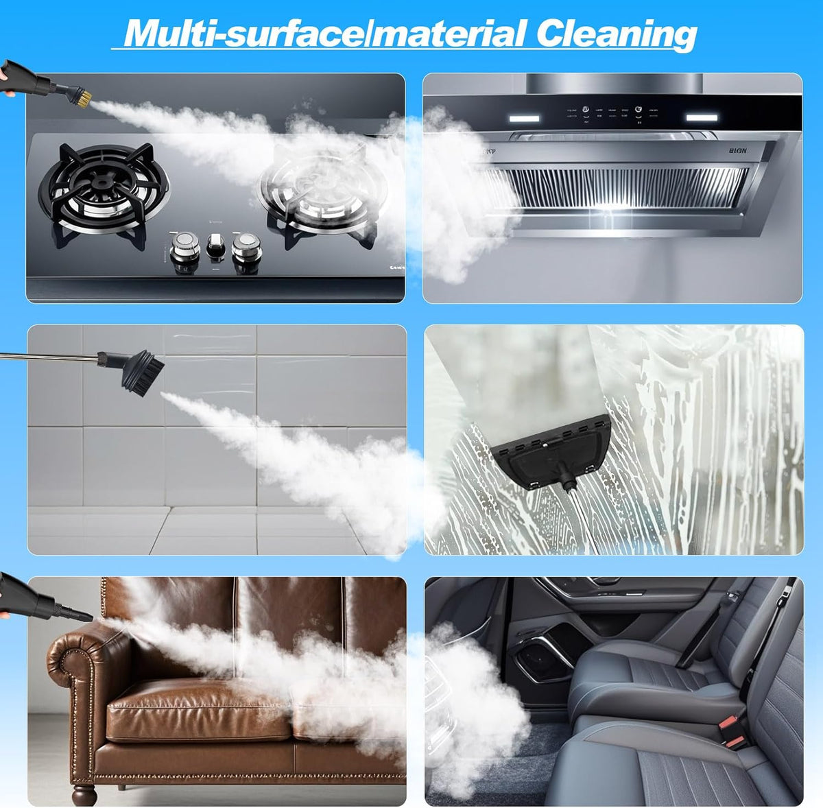 2500W Handheld Steam Cleaner,Portable Car Steamer For Auto Detailing,High-Temperature and Pressure