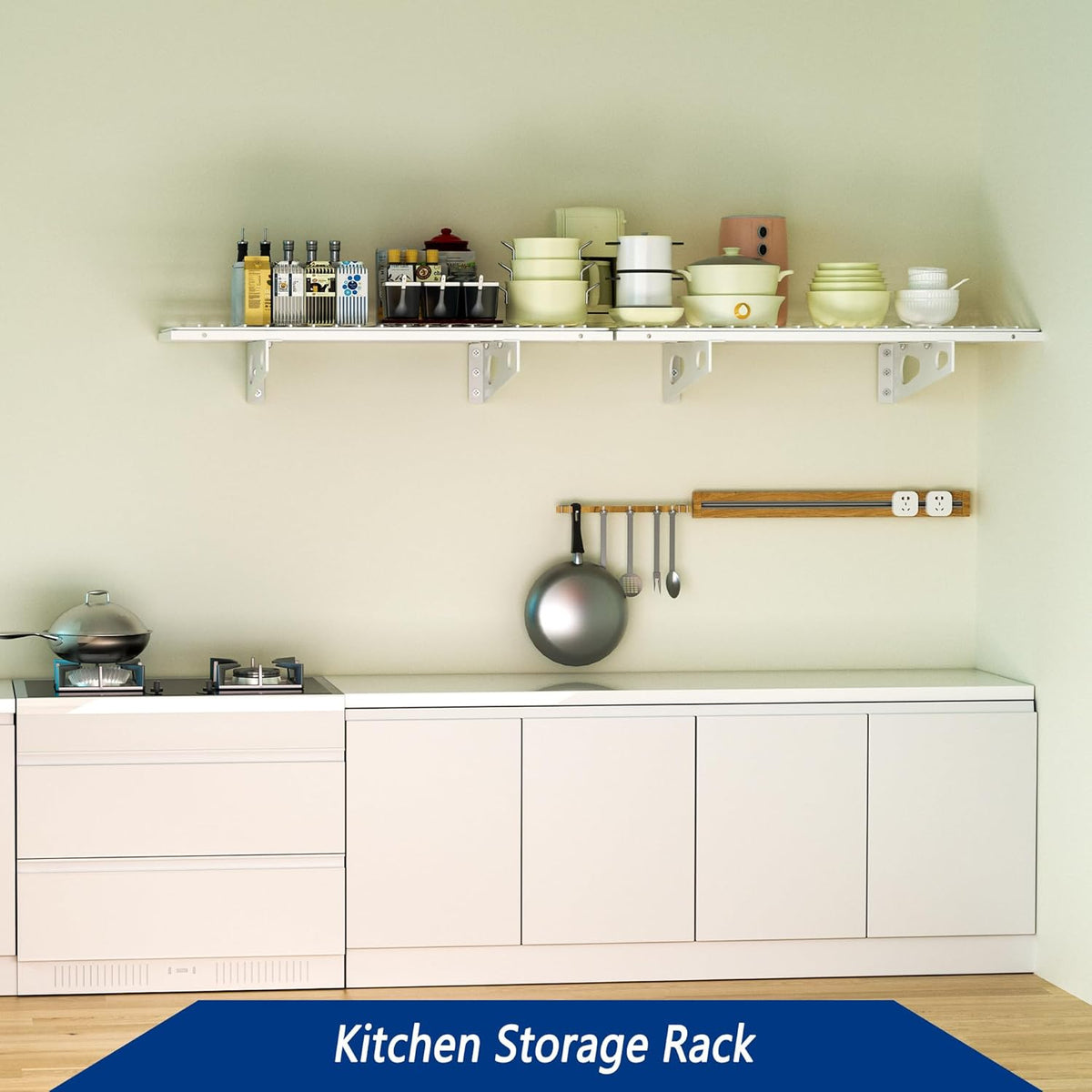 2-Pack 1.5x3FT Garage Shelving 17.7-inch-by-35.8-inch Wall Shelf Garage Storage Rack Wall Mounted