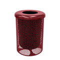 COATEDOUTDOORFURNITURE RFT-BUR Heavy Duty 32 Gallon Round Trash Receptacle, Liner Included