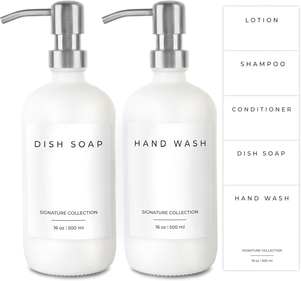 Emerson Essentials Soap Dispenser, Dish Soap for Kitchen - Hand Dispenser Bathroom Set, Kitchen Set