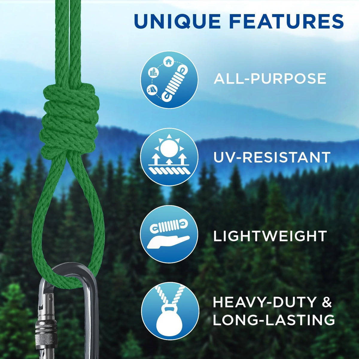 TECEUM Cotton Rope 3/16” (5 mm) – 50 FT – Strong All-Purpose Braided Rope – Natural Cotton – for