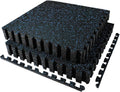 AIRHOP 0.56in Thick 48 Sq Ft Exercise Equipment Mats, 12 Tiles Upgraded Rubber Top with High