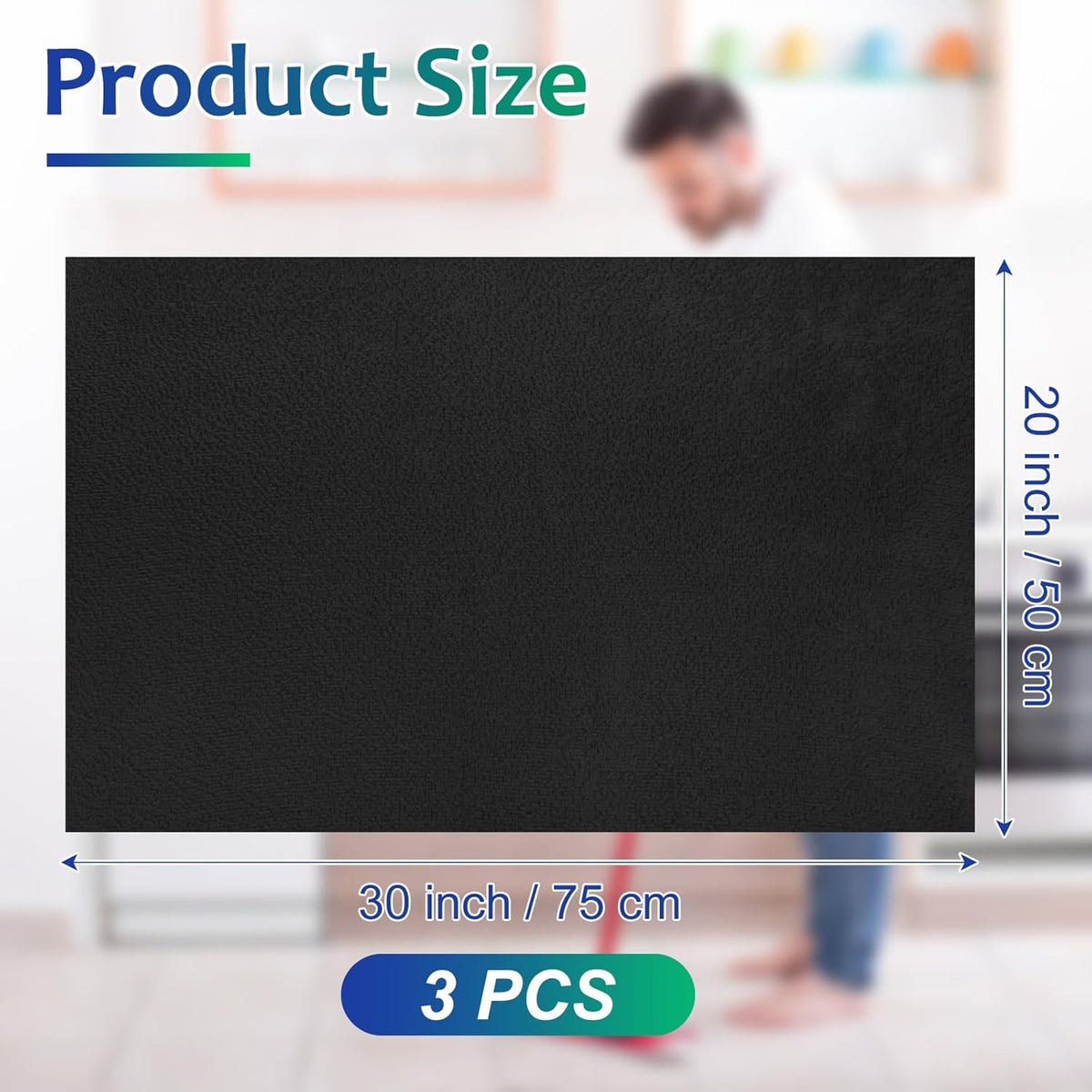 Newwiee 3 Pcs Extra Large Microfiber Cleaning Cloth 30" x 20" Washable Reusable Microfiber Towel