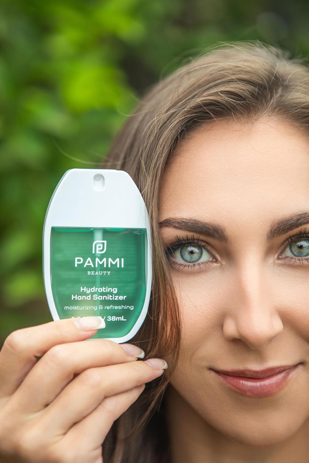 PAMMI Power Mist Hydrating Hand Sanitizer Spray, Portable Travel Size Pocket Hand Sanitizer